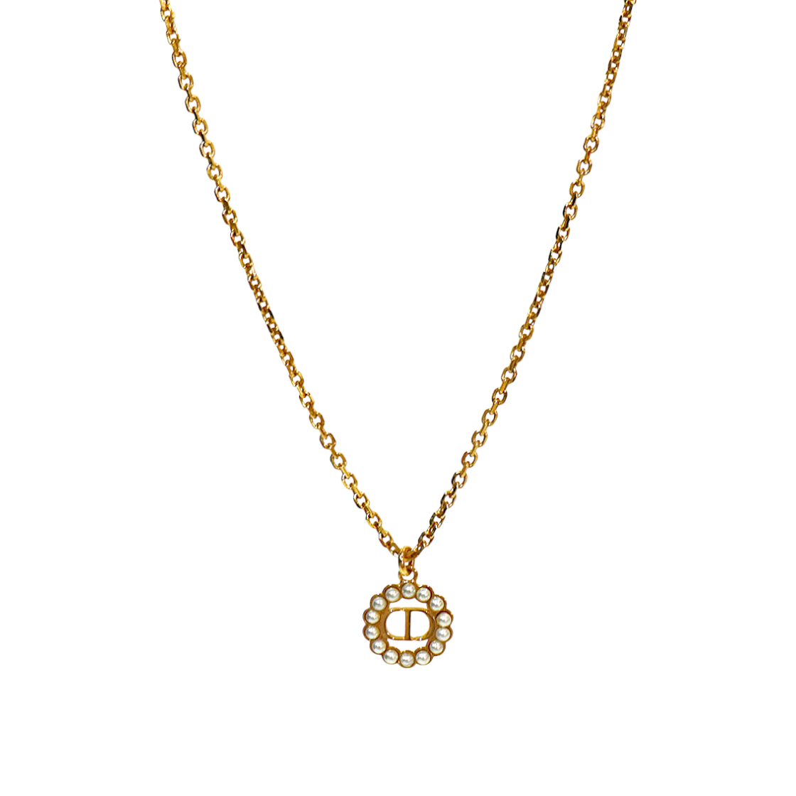 ITL8RLU7PR3P Dior Petit CD Circle Gold Necklace