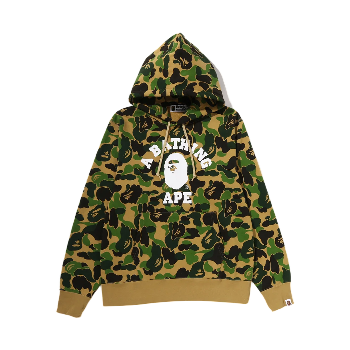 - BAPE ABC Camo College Pullover Hoodie Green