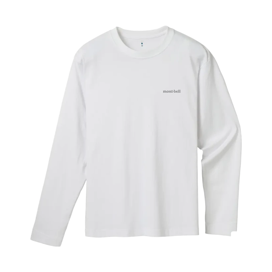 2104794 Montbell Pear Skin Cotton Long Sleeve T-Shirt White