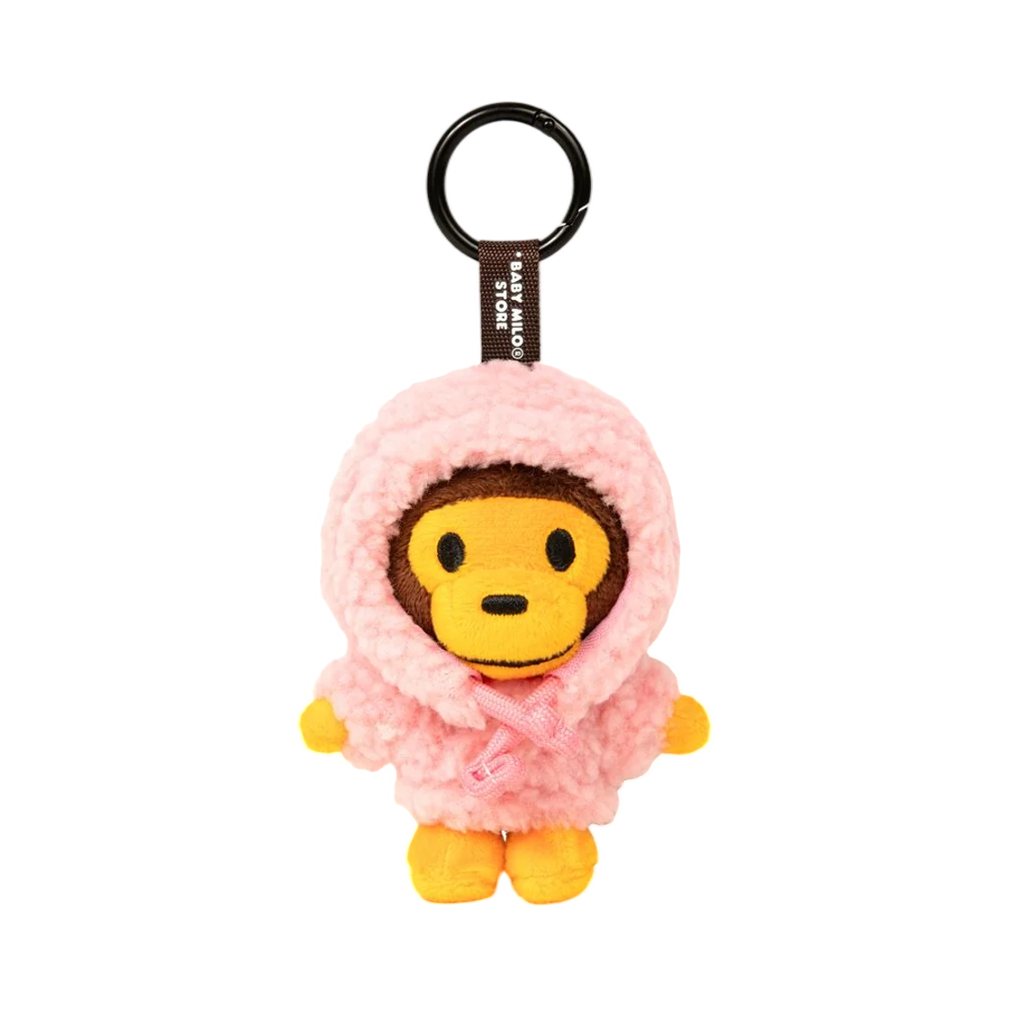 - BAPE Baby Milo Hoodie Plush Doll Keychain 10cm Pink