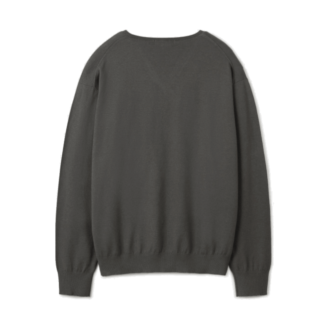 24/7 시리즈 파인 리브드 브이넥 12GG 니트 카키(24/7 series Fine Ribbed V-neck 12GG Knit Khaki) - 2