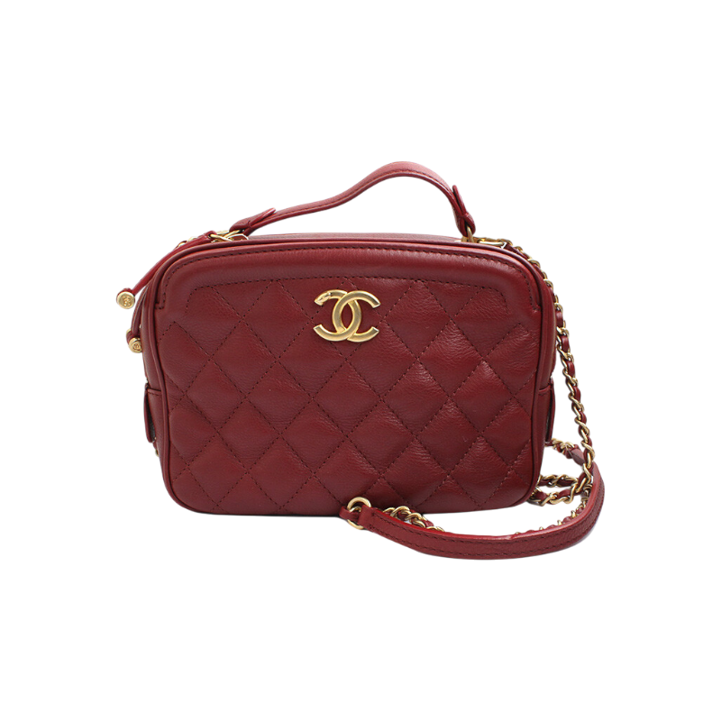 IT96VJWHI482 Chanel Vintage Cosmetic Camera Crossbody Bag