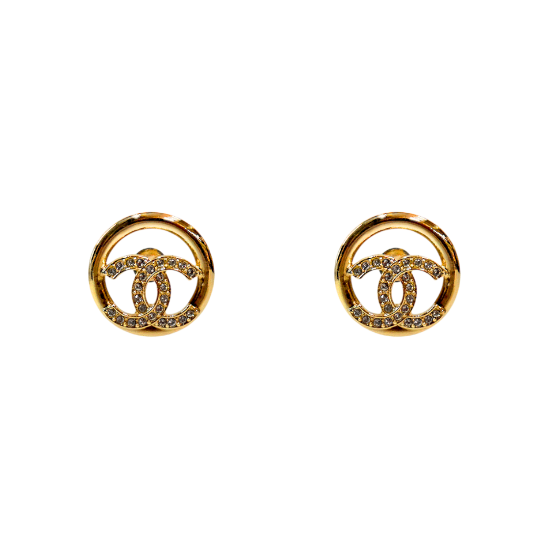 ITE7NOJNULAW Chanel Circle CC Earrings