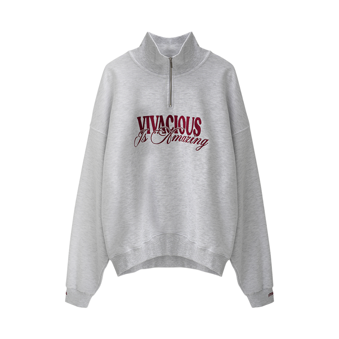 VV51TS09WM VIVACIOUS Amazing Half Zip-Up White Melange