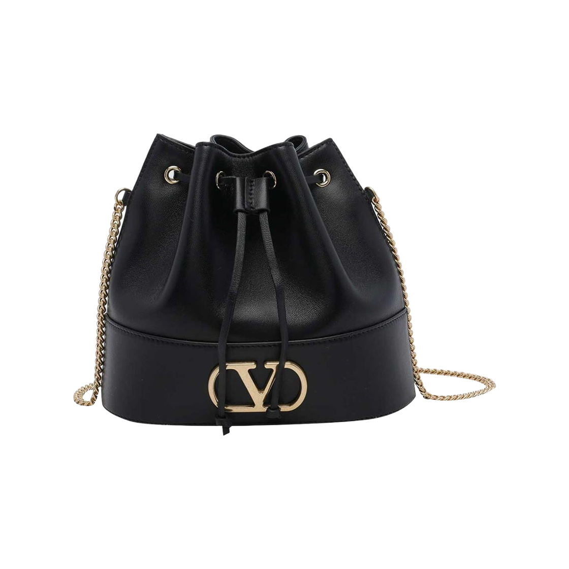 P0T83AWD0NO Valentino Vlogo Signature Bucket Bag Black