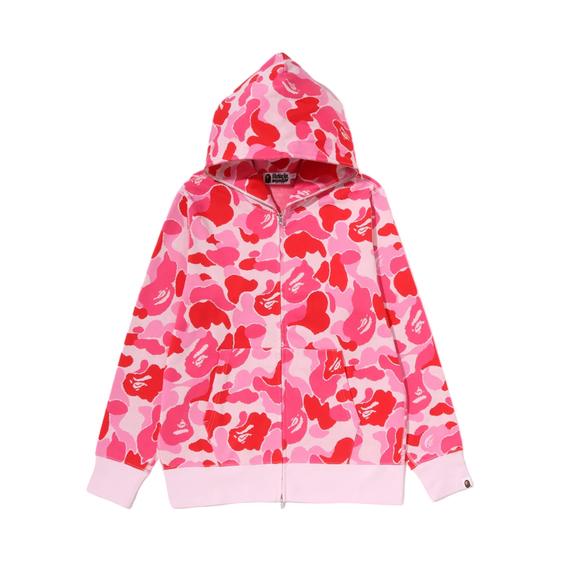 - BAPE ABC Camo Jacquard Full Zip Hoodie Pink
