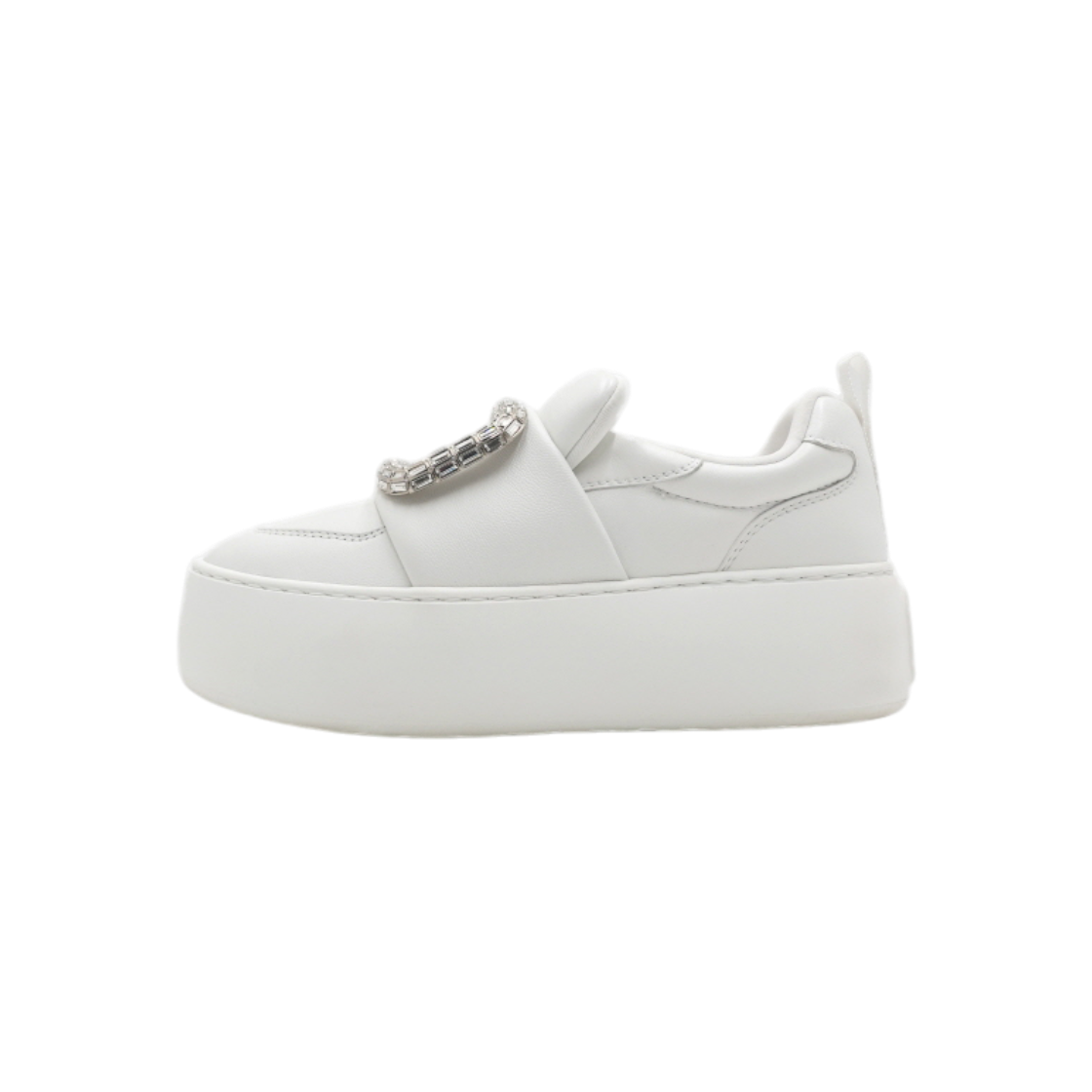 ITTCREVIMVMD Roger Vivier Viv' Up White Leather Sneakers
