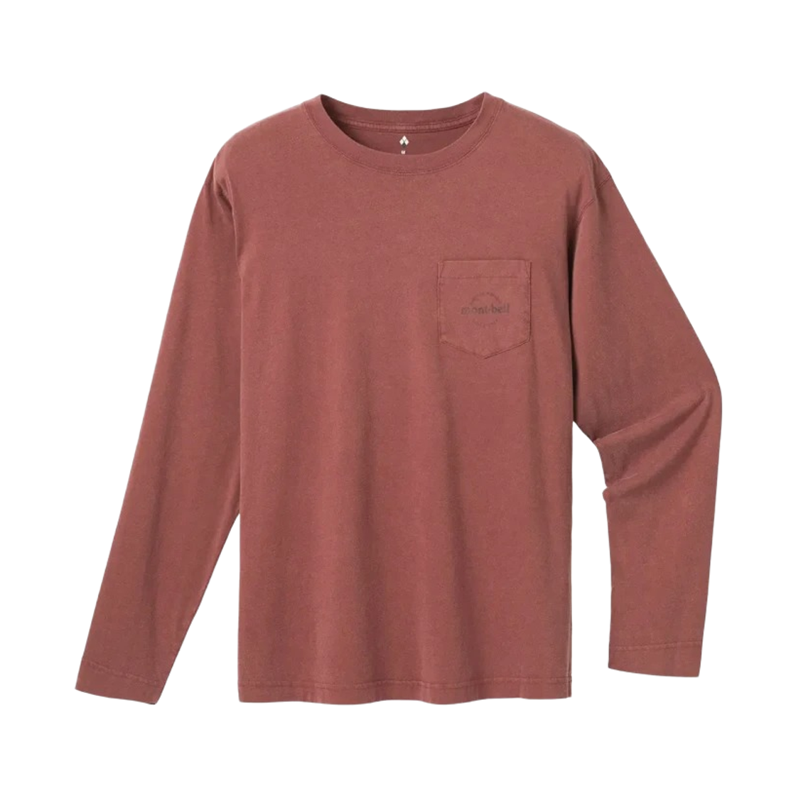 2104798 Montbell Washed Out Cotton Long Sleeve T-Shirt Wine Red