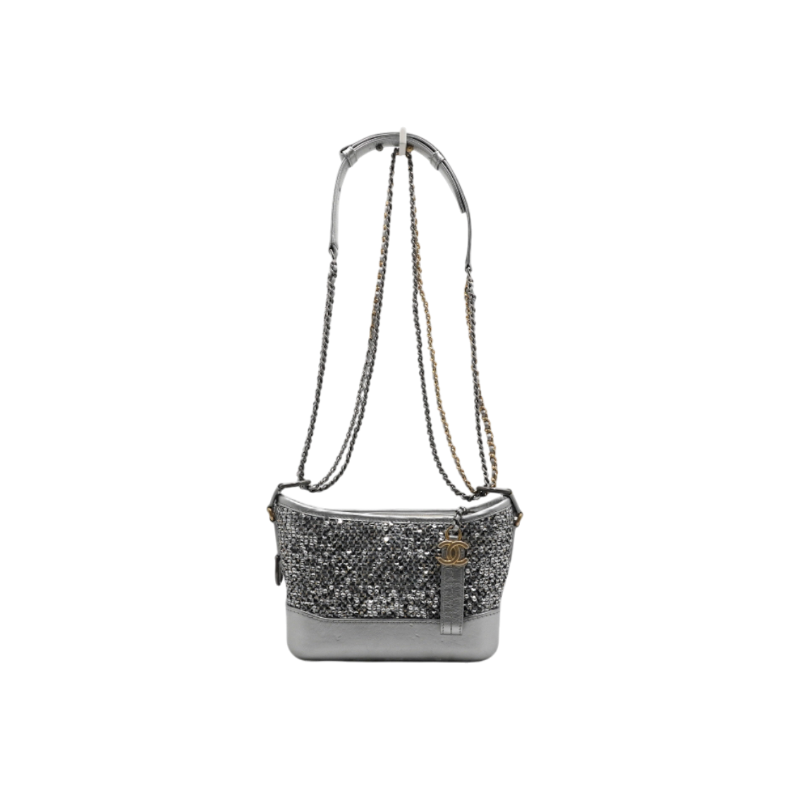ITFG89MBFM5R Chanel Sequin Gabrielle Hobo Small Chain Shoulder Bag