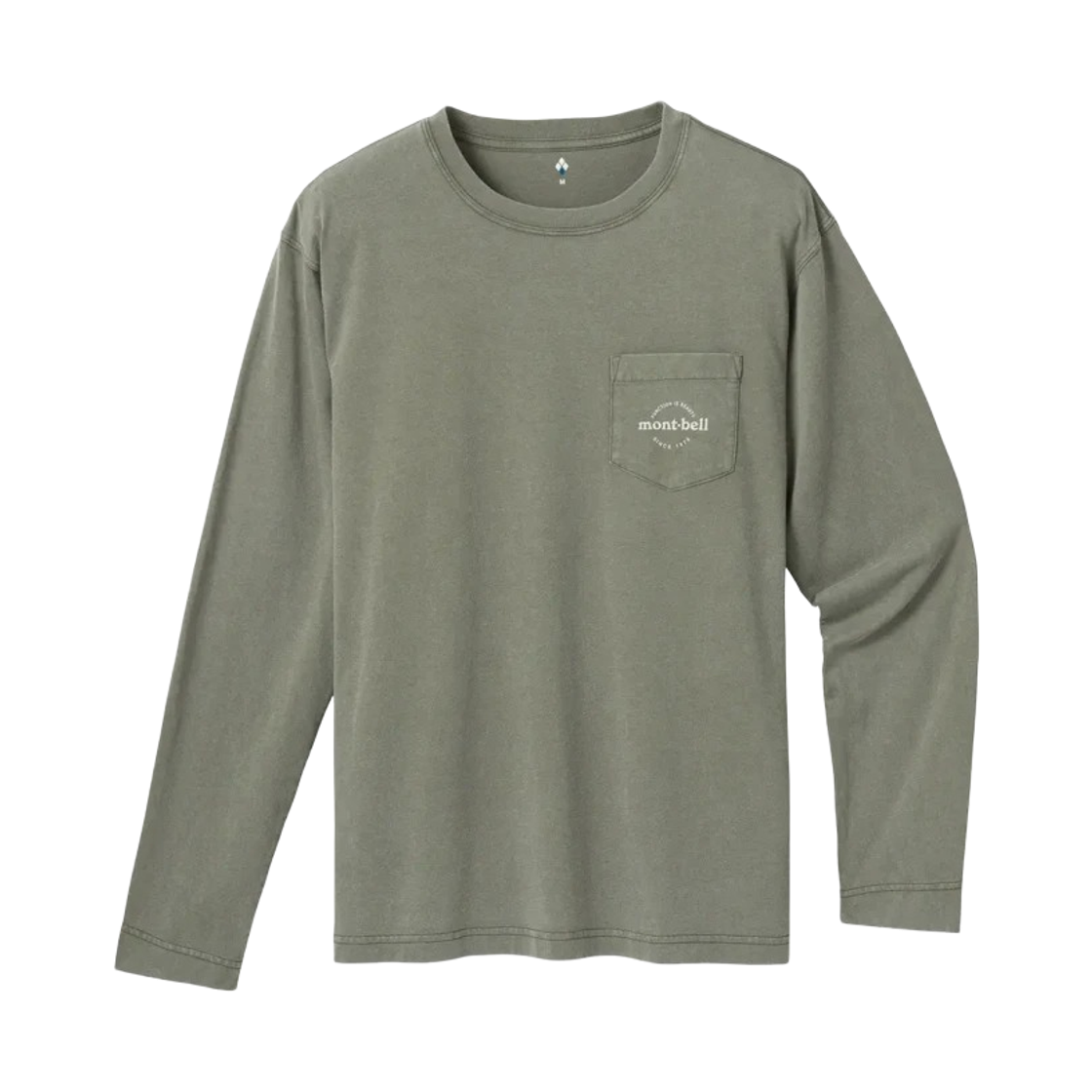 2104798 Montbell Washed Out Cotton Long Sleeve T-Shirt Khaki