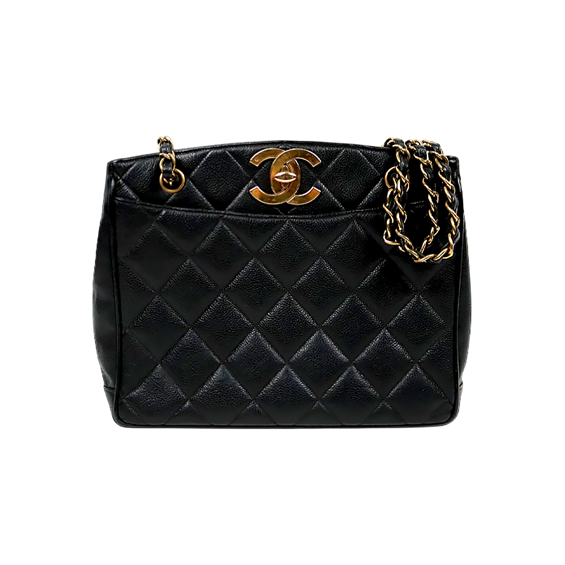 ITORU37P3VB5 Chanel Black Quilted CC Chain Shoulder Bag