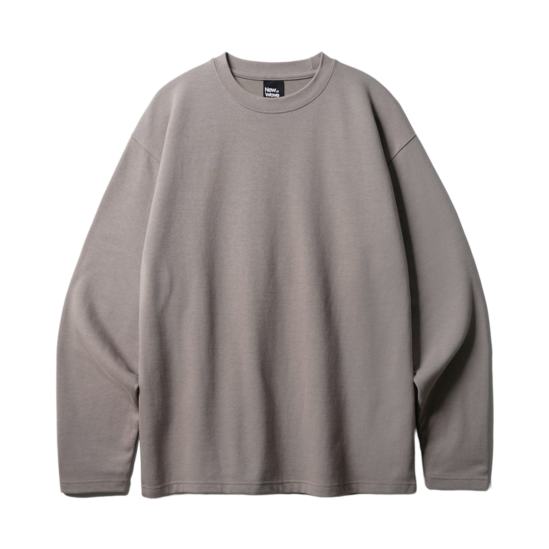 SJLT1445_taupe_29 FP142 New wave double cotton stack long sleeve t-shirt taupe SJLT1445