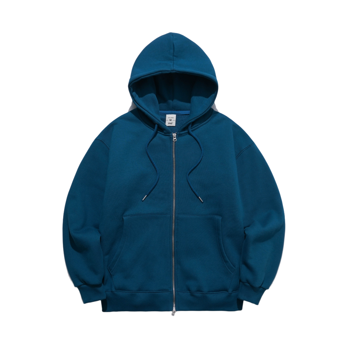 SJHD1280_tealblue_k FP142 Two Way Essential Hood Zip-Up Teal Blue SJHD1280
