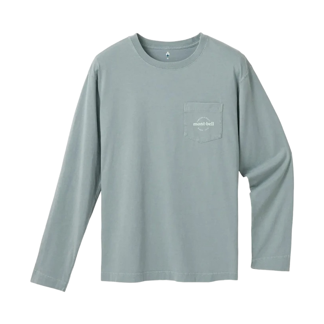 2104798 Montbell Washed Out Cotton Long Sleeve T-Shirt Light Gray