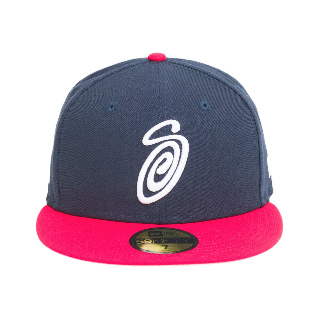 1311008 Stussy Curly S 59Fifty New Era Cap Navy Red