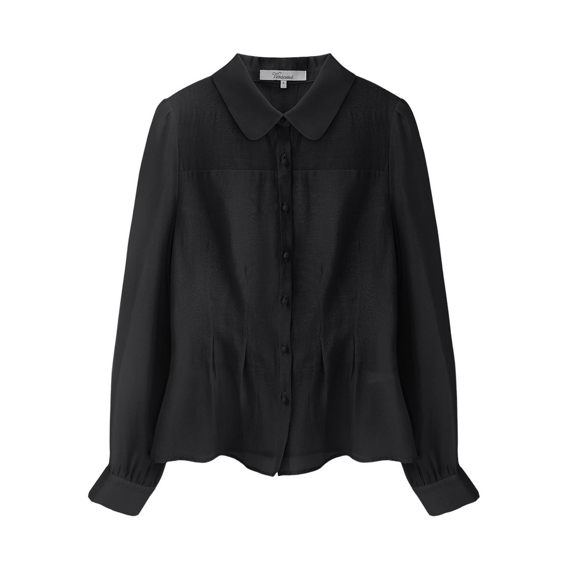 비바셔스 윈터 수아 시스루 롱 블라우스 블랙(VIVACIOUS Winter Sua See-Through Long Sleeve Black) - 1