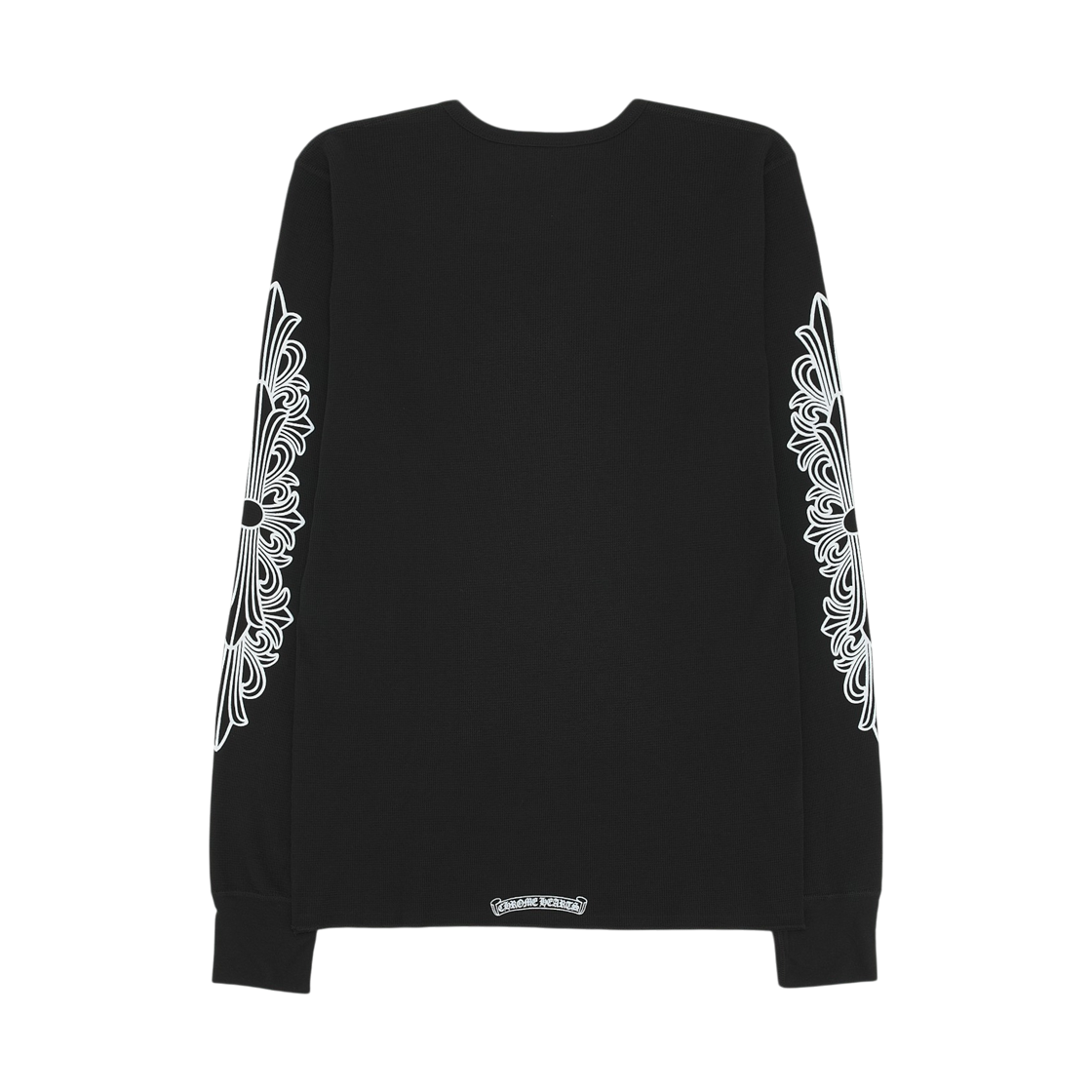 크롬하츠 홀스슈 로고 와플 써멀 플로럴 롱슬리브 티셔츠 블랙(Chrome Hearts Horseshoe Logo Waffle Thermal Floral Long Sleeve T-Shirt Black) - 2