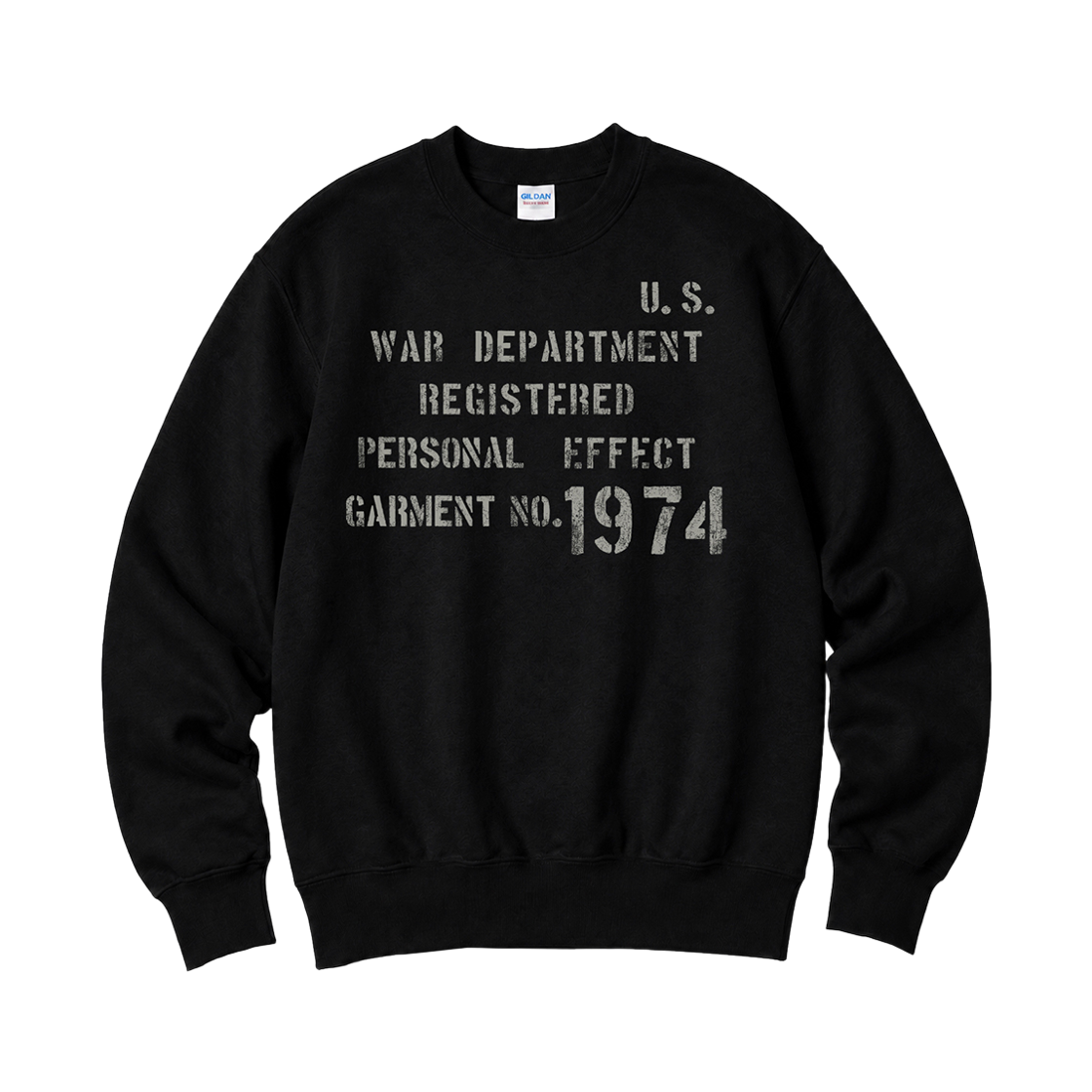 88000_copy Gildan X Vintage Collection 1974 Crewneck Sweat shirt Black
