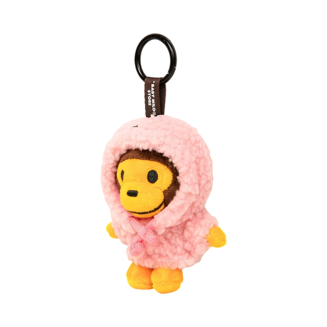 베이프 베이비 마일로 후드 플러시 인형 키체인 10cm 핑크(BAPE Baby Milo Hoodie Plush Doll Keychain 10cm Pink) - 2