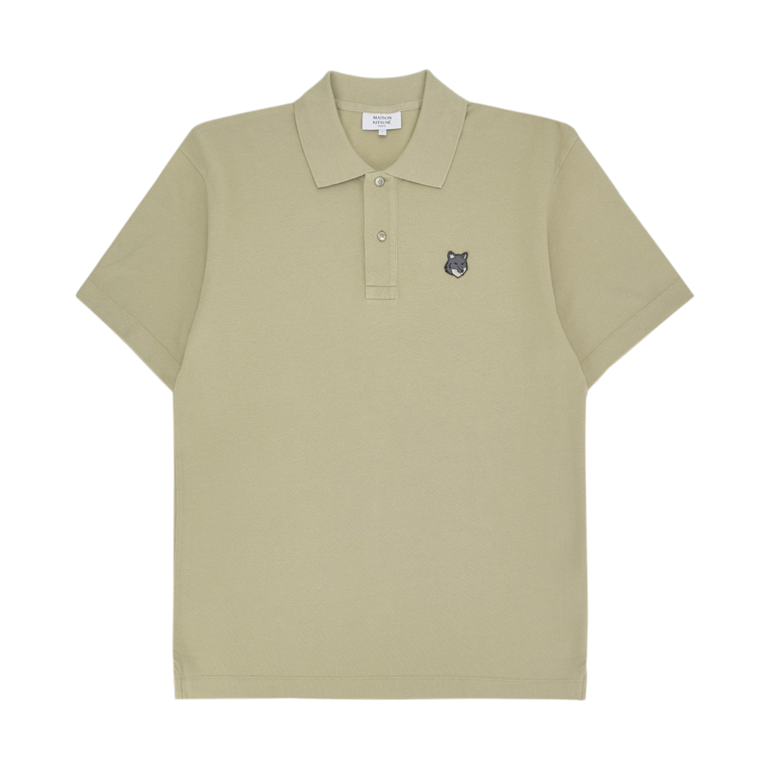 메종 키츠네 폭스 헤드 컴포트 폴로 티 리프(Maison Kitsune Fox Head Comfort Polo Tea Leaf) - 1