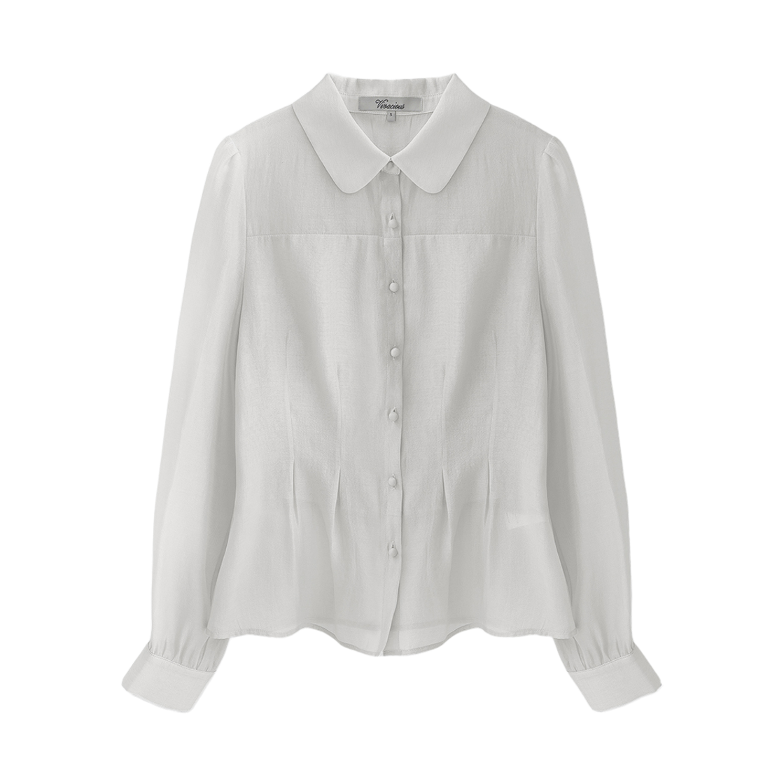 비바셔스 윈터 수아 시스루 롱 블라우스 아이보리(VIVACIOUS Winter Sua See-Through Long Sleeve Ivory)