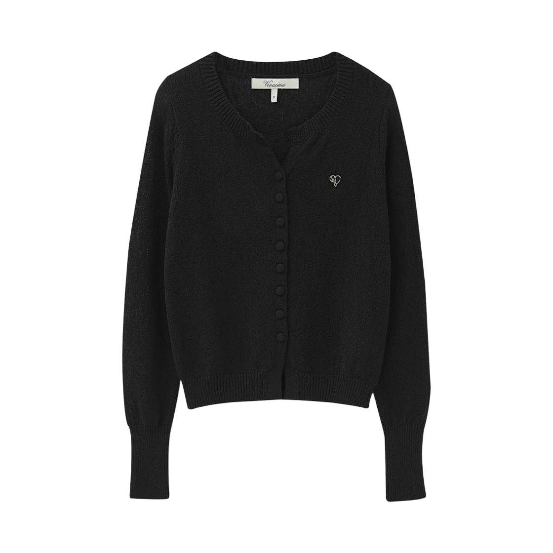 VV61KN01BK VIVACIOUS Ivresse Y-neck Button Knit CD BLACK