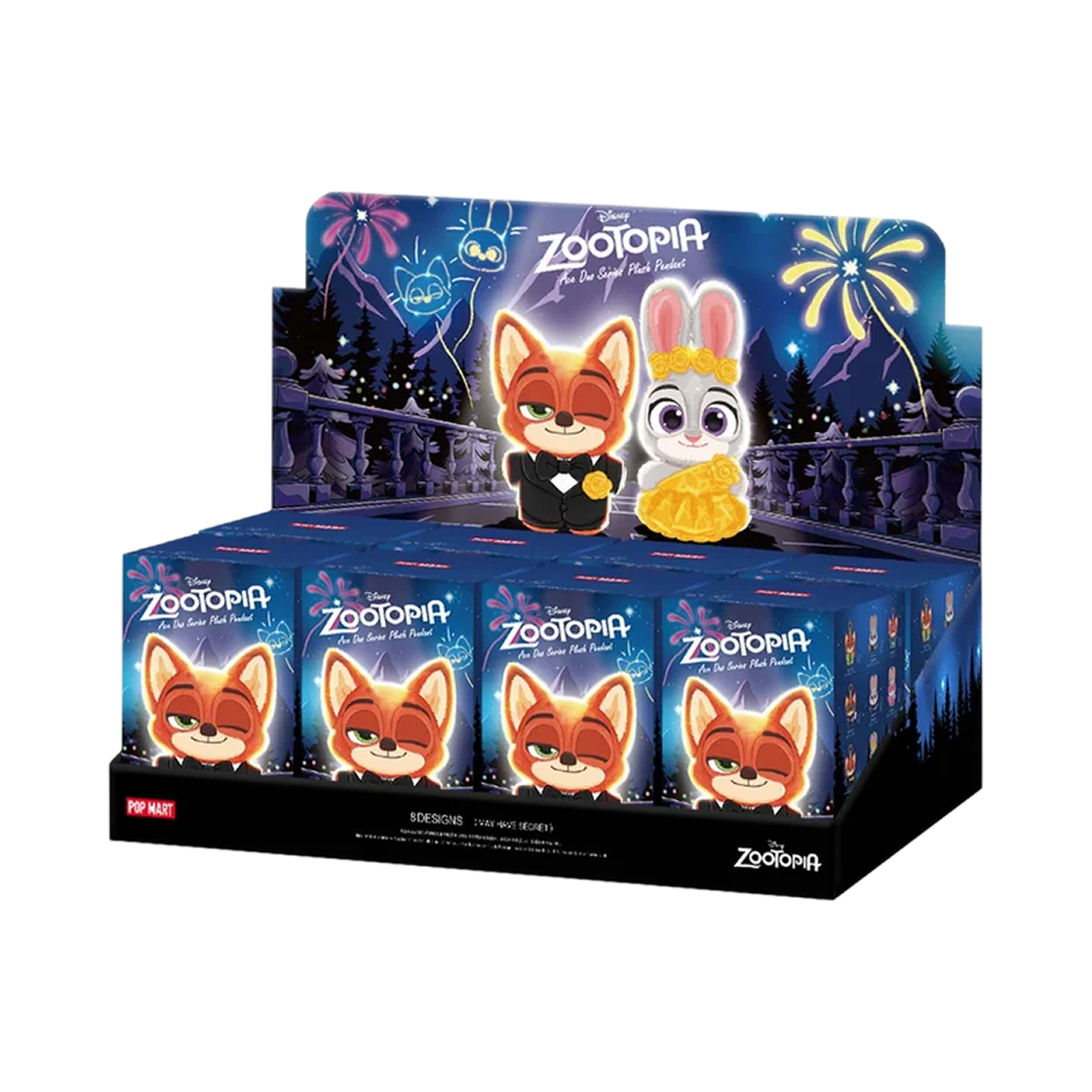 - Pop Mart Zootopia Ace Duo Series Plush Pendant Sealed Case (8 Blind Boxes)