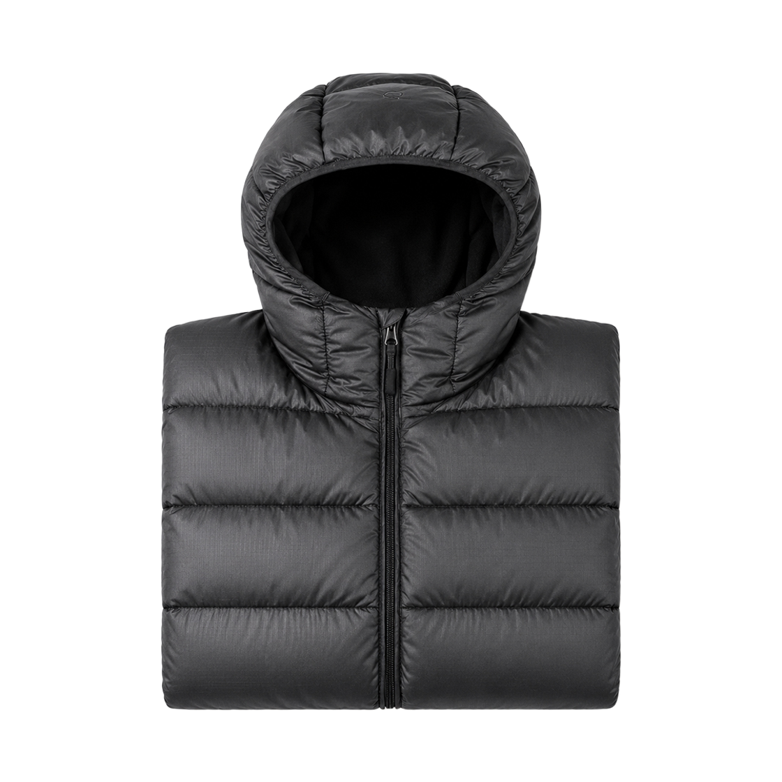 누아트 스튜디오 솔리드 후디드 라이트 패딩 자켓 블랙(NUART STUDIO Solid Hooded Light Puffer Jacket Black) - 3