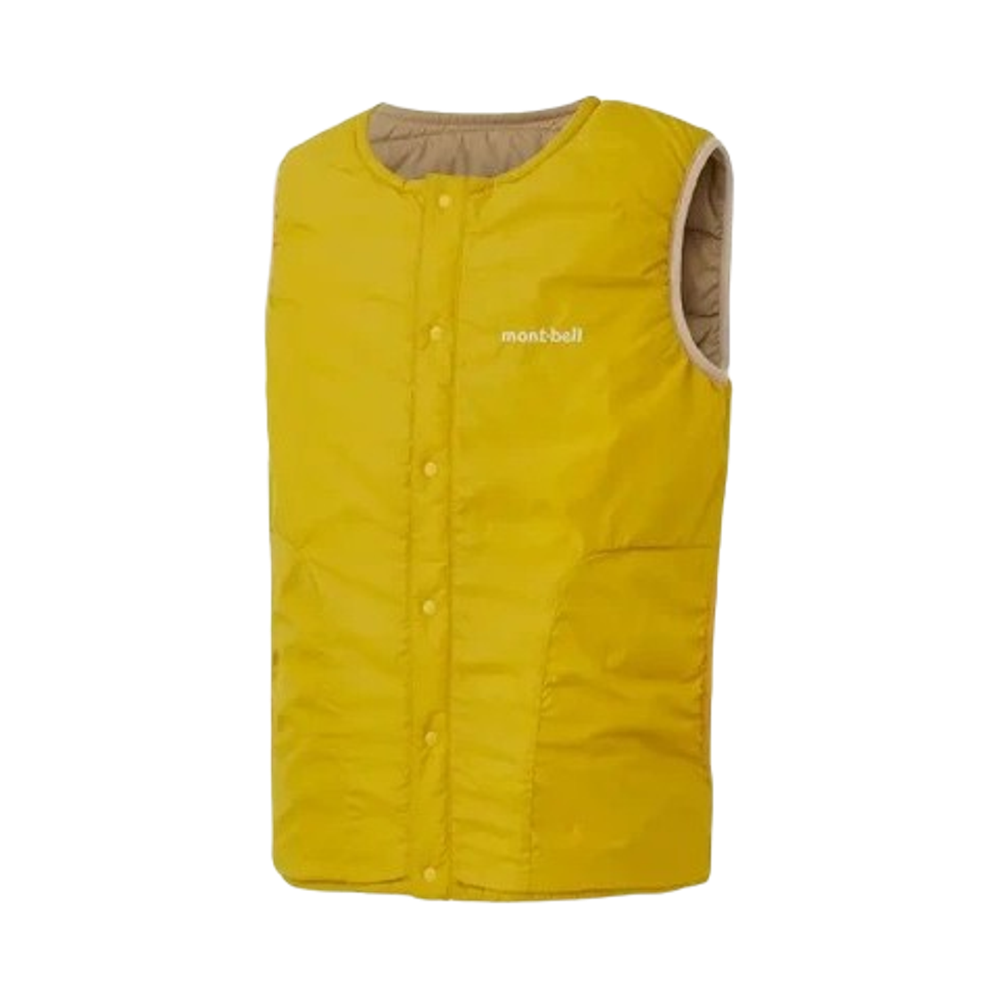 (키즈) 몽벨 써머랩 라운드 넥 베스트 라이트 탄 머스타드((Kids) Montbell Thermawrap Round Neck Vest Light Tan Mustard) - 2