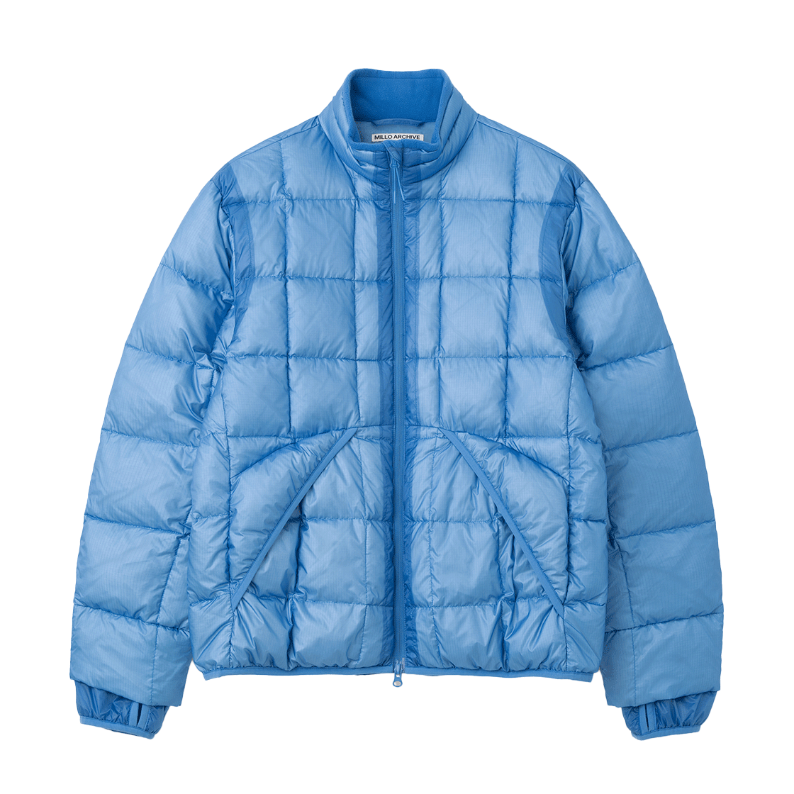 ML901CBB Millo Archive Grid Cell Duck Down Puffer Jacket Cobalt Blue