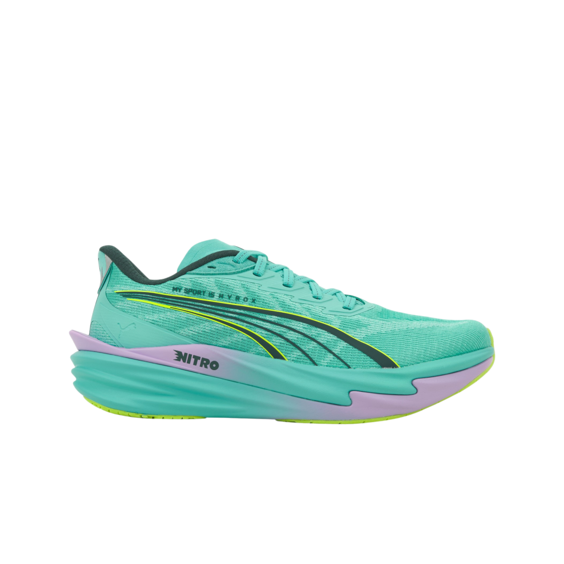 314155-01 Puma x Hyrox Deviate Nitro 4 Intense Mint Light Lavender