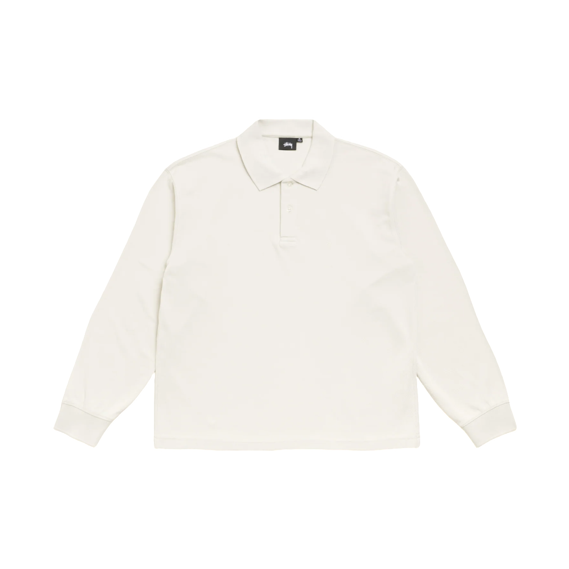 1140411 Stussy Classic Pique LS Polo Bone