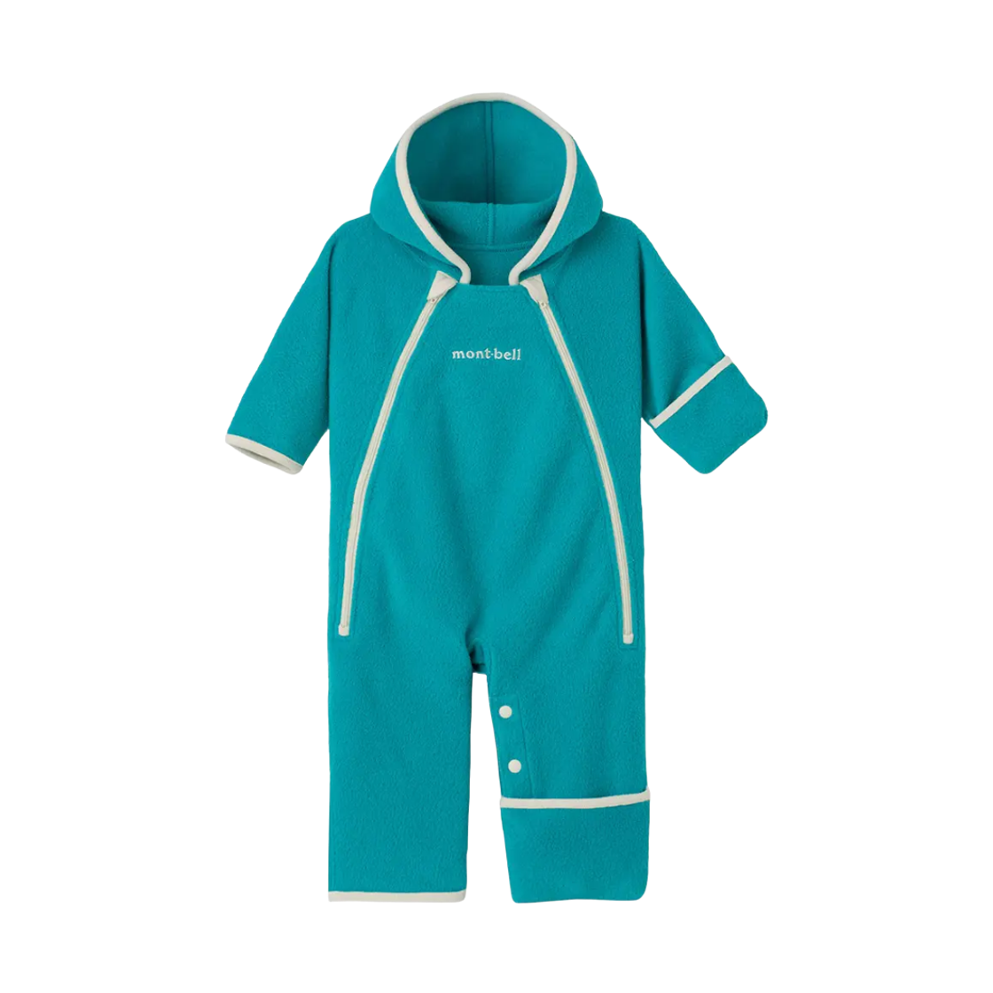 (유아) 몽벨 클라이마플러스100 플리스 수트 터콰이즈((Baby) Montbell Climaplus100 Fleece Suit Turquoise) - 1