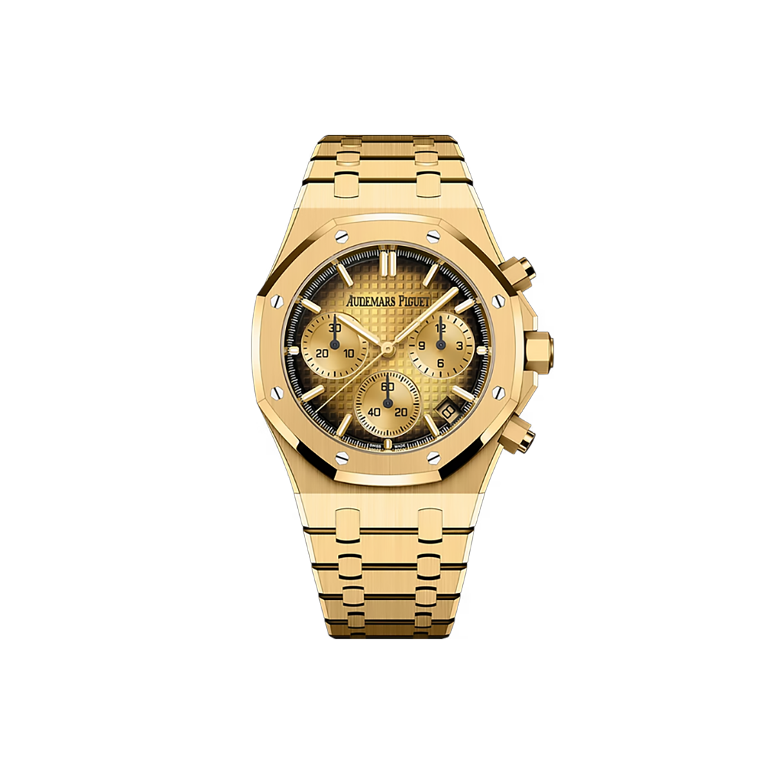 IT9SMQ3IFD2F Audemars Piguet Royal Oak Chronograph Smoked Yellow Gold