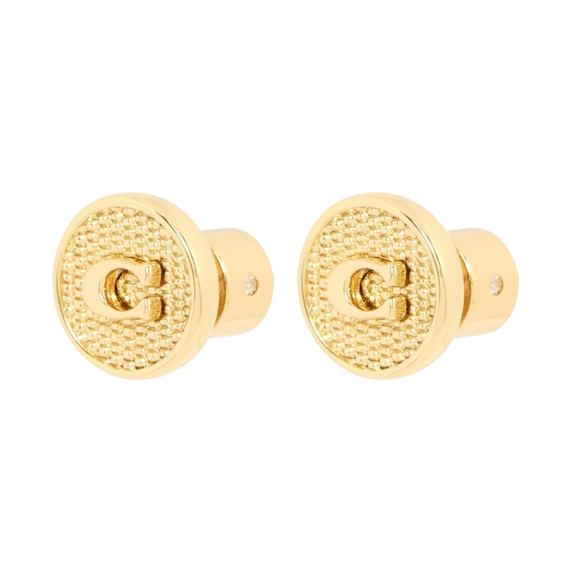 (W) 코치 로고 이어링 골드((W) Coach Logo Earrings Gold)