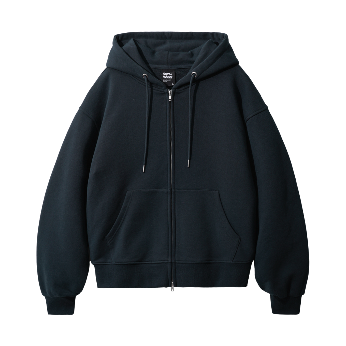 SJHD1535_navy_291 FP142 New Wave Crop Hoodie Zip-Up Navy SJHD1535