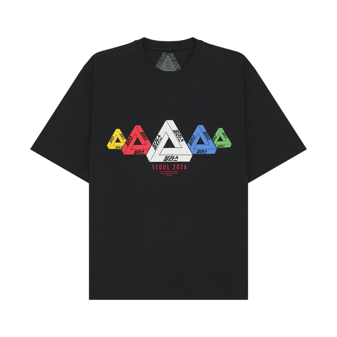 - Palace Seoul 3 World Tri T-Shirt Black - 26FW