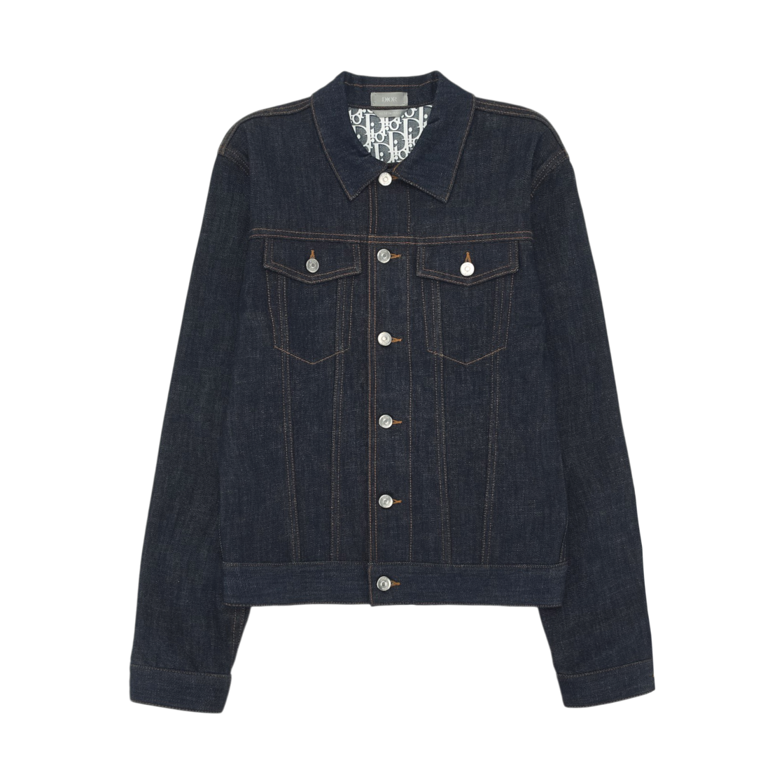 013D482B226X-C580 Dior Oblique Raw Cotton Denim Blouson Blue