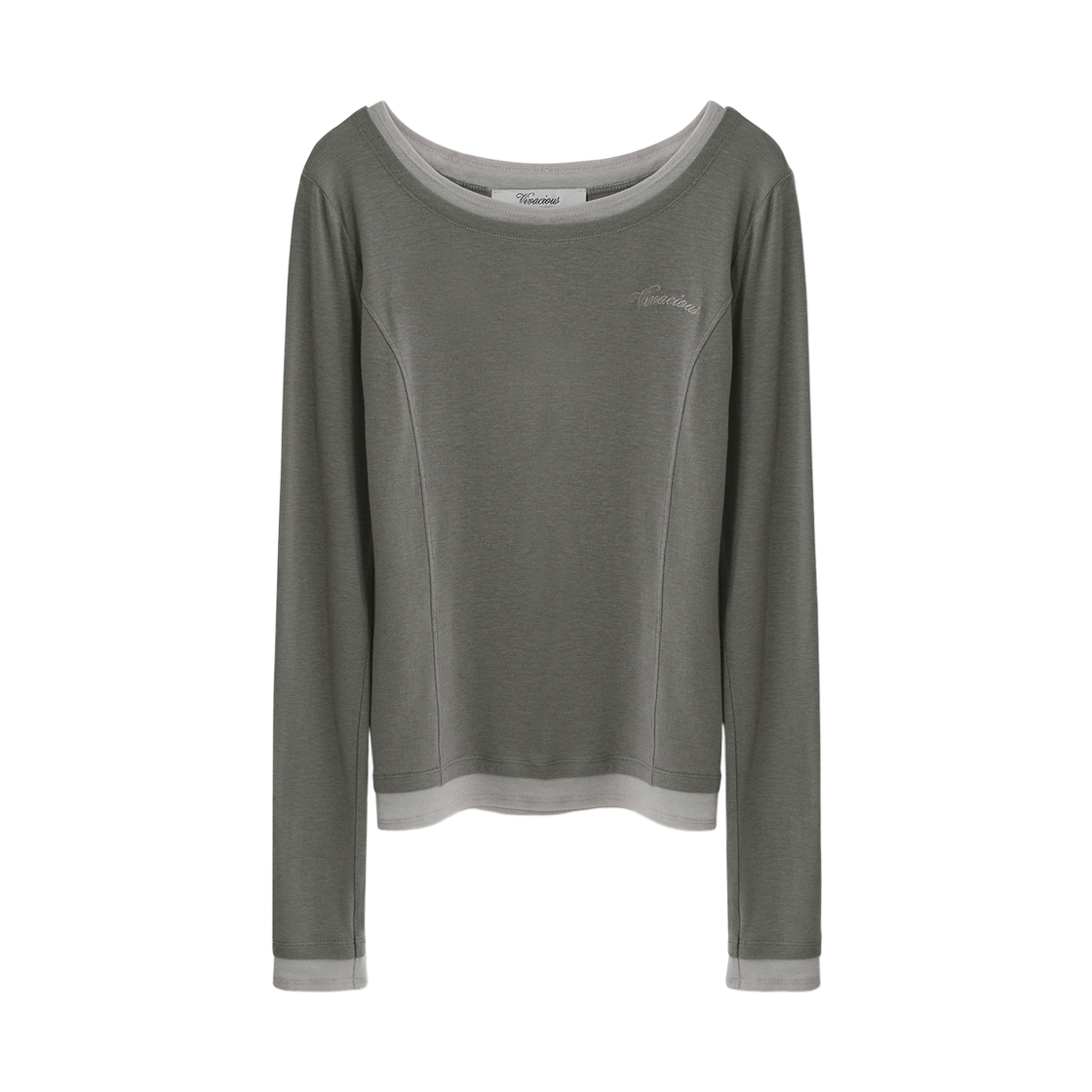 VV63TS01MOC VIVACIOUS Hine Layered Wool Long Sleeve Mocha