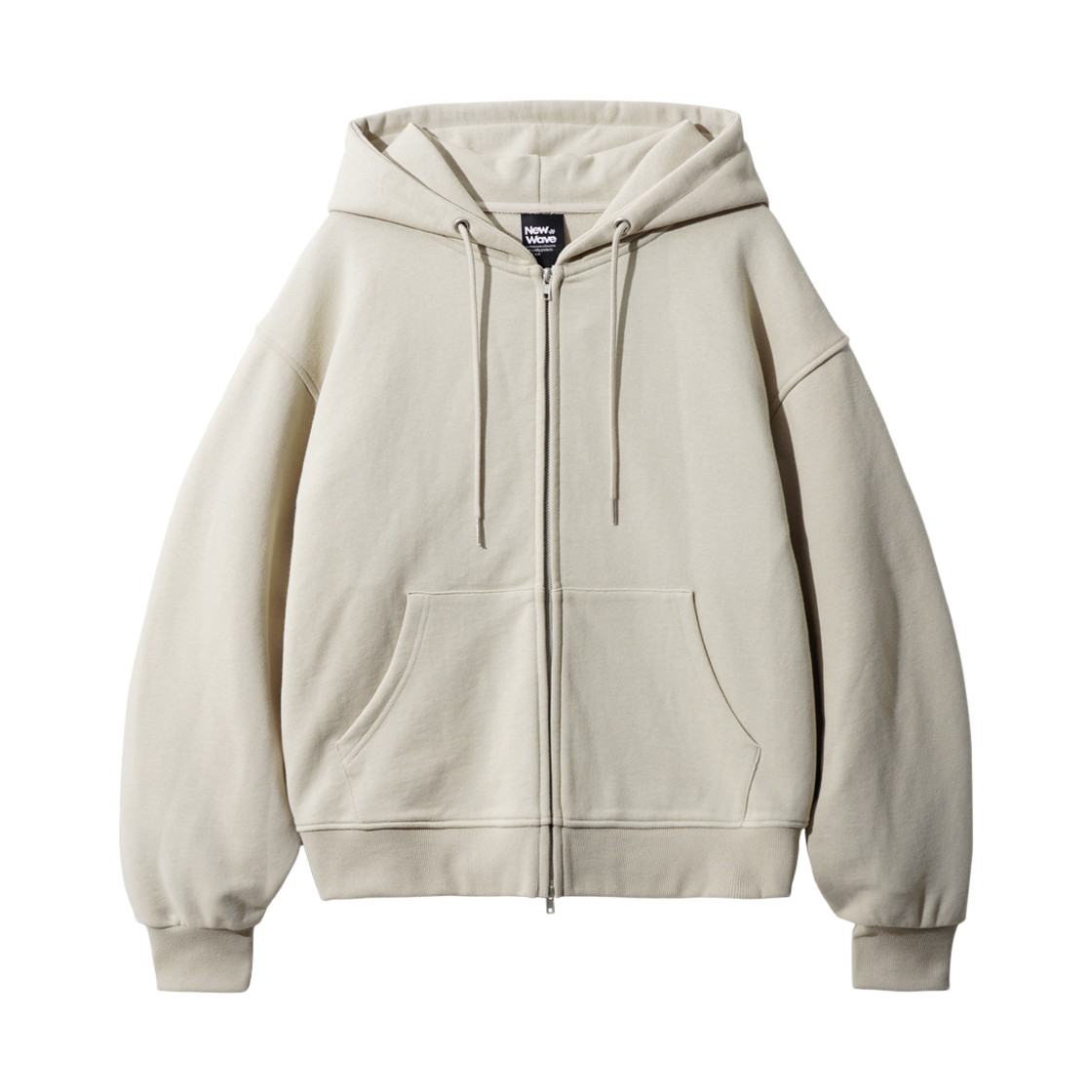 SJHD1535_creamgray_291 FP142 New Wave Crop Hoodie Zip-Up Creamgray SJHD1535