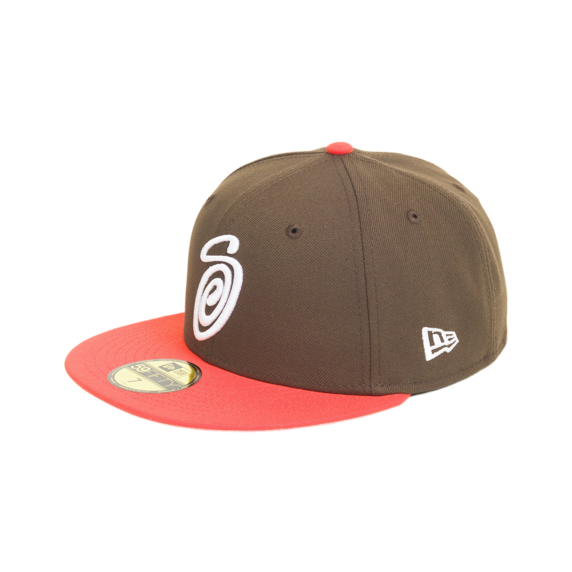 스투시 컬리 S 59피프티 뉴에라 캡 브라운 오렌지(Stussy Curly S 59Fifty New Era Cap Brown Orange) - 2