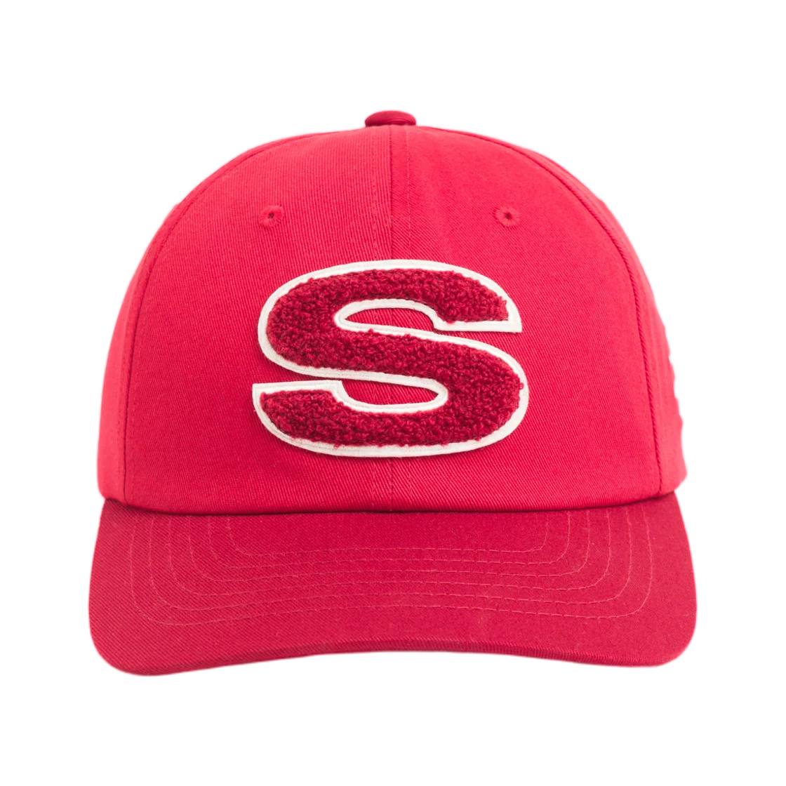 1311061 Stussy Chenille S Snapback Cap Gym Red