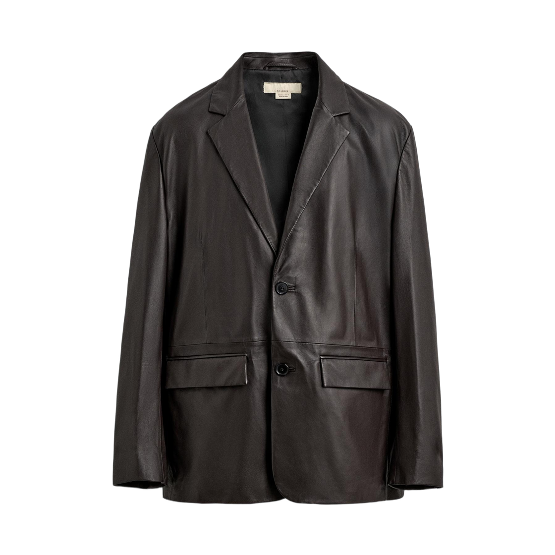 2521/200/700 Zara Relaxed Fit Leather Blazer Brown