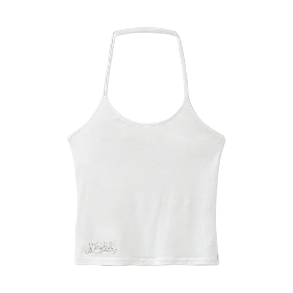 VV62TS08IV VIVACIOUS Bryn See-through Halter Sleeveless IVORY