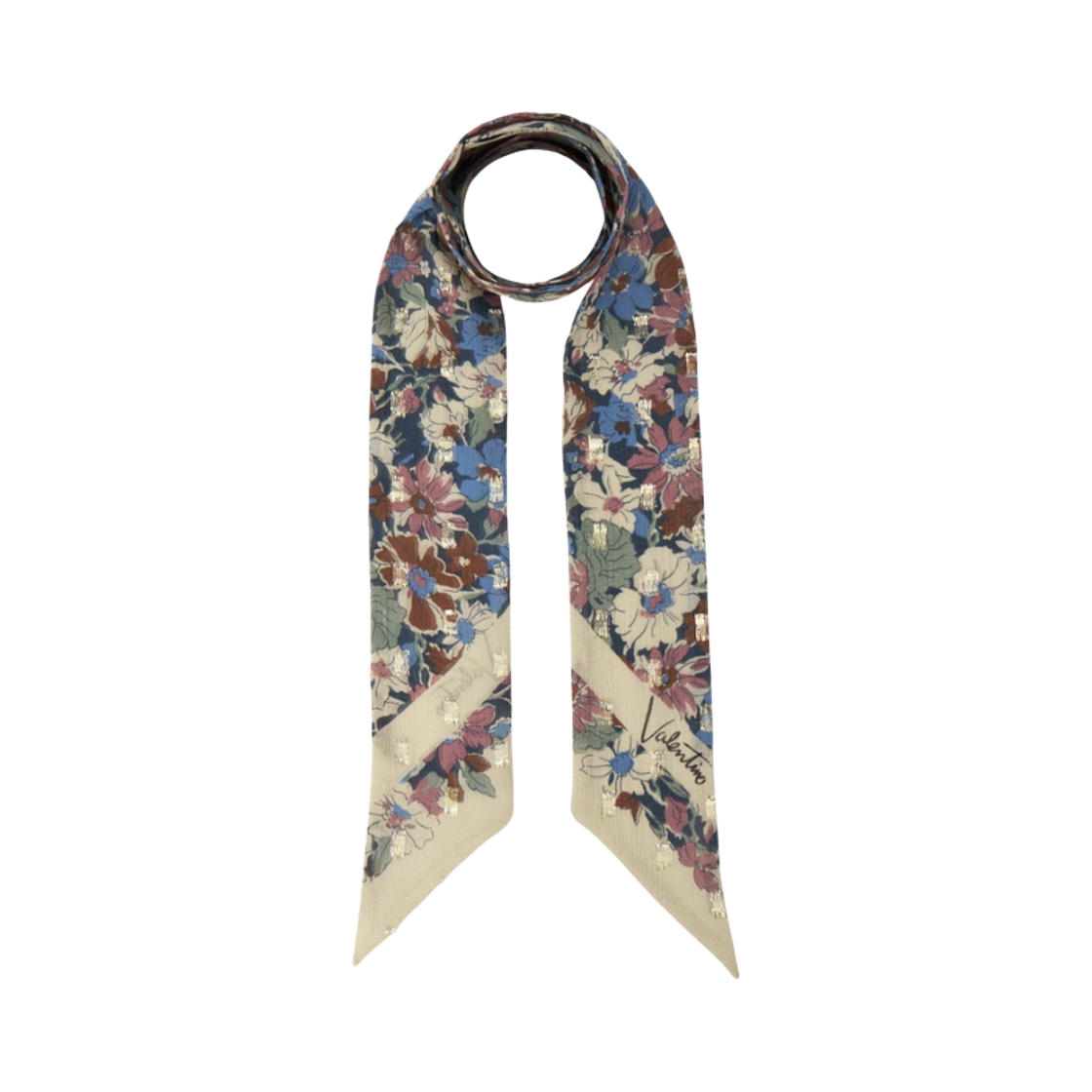 E6017DDW1YV (W) Valentino Silk Scarf Multicolour