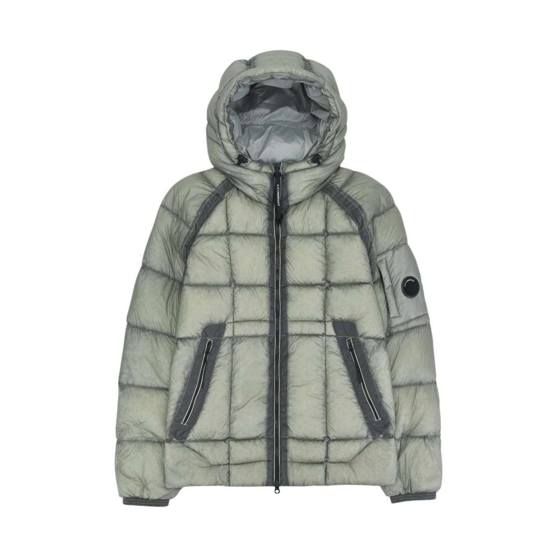 C.P. Company C.P. Company D.D. Shell Hooded Puffer Jacket Flint Grey - 26FW