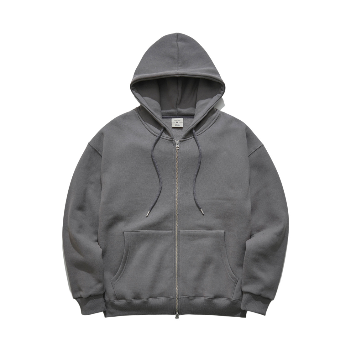 SJHD1280_darkgray_k Two Way Essential Hood Zip-Up Dark Gray SJHD1280