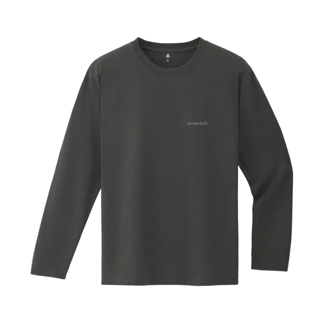 2104794 Montbell Pear Skin Cotton Long Sleeve T-Shirt Dark Gray