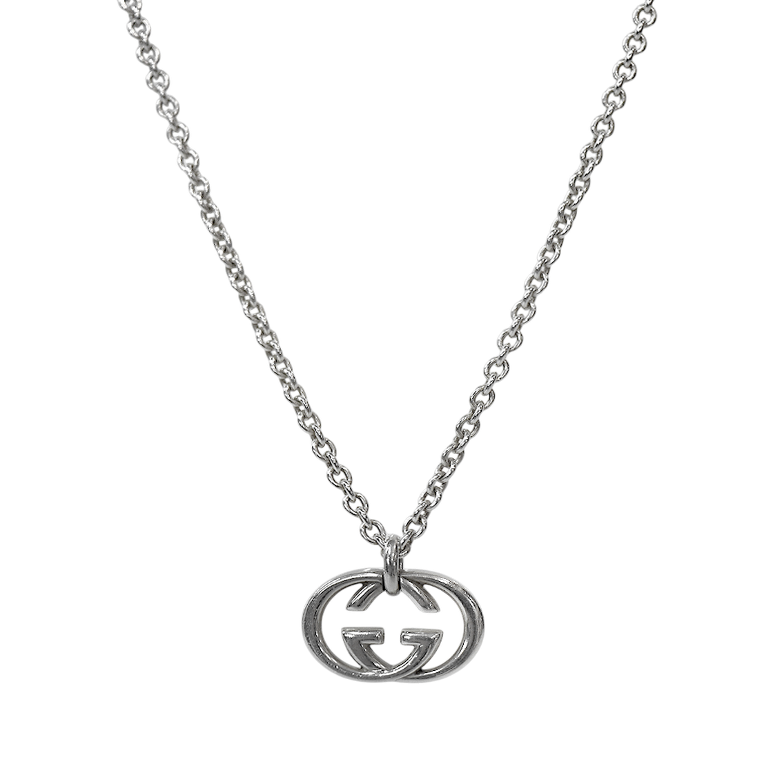 ITQ5K6AK3F3V Gucci Interlocking G Silver Necklace