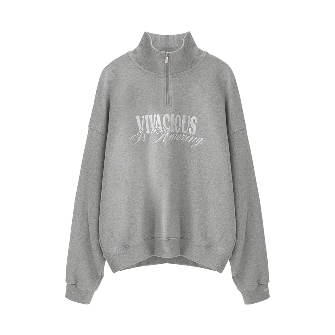 VV51TS09GR VIVACIOUS Amazing Half Zip-Up Grey